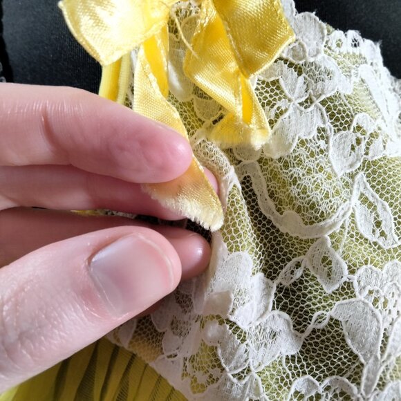 Vtg Y2K Babydoll Slip Dress Nightgown M Coquette Sabrina Carpenter Cottagecore - Picture 8 of 11